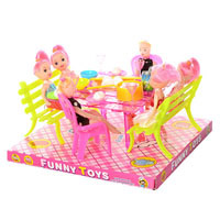 Игровой набор с куклами Столовая Funny toys A8-70