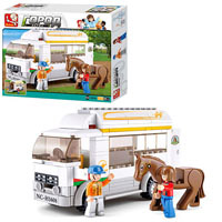 Конструктор SLUBAN M38 B0559  фургон, лошадь,170 дет,в кор