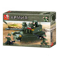 Конструктор SLUBAN M38_B0285 (32шт) армия, танк, фигурки, 224дет, в кор_ке, 33_23,5_5,5 см