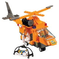Конструктор SLUBAN M38_B0102 (36шт) спасатели, вертолет, фигурки, 160дет, в кор_ке, 28,5_19_5,5 см
