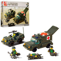 Конструктор SLUBAN M38_B6000 (32шт) армия,военные машины,фигурки,229дет,в кор_ке,33_24_5,5см
