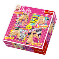 Набор пазлов 4 в 1 Trefl 34241 Barbie, Каникулы Барби