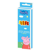 Кольорові олівці товсті тригранні " Свинка Пеппа " 6 кольорів , тм « Peppa Pig »