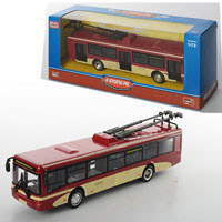Автомодель Троллейбус Автопарк Play smart 6407 ABCD,1:72,4 вида