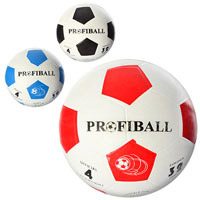 Мяч футбольный VA 0018 (30шт) размер 4, резина, гладкий, 340г, Profiball, сетка, в кульке, 3цвета,