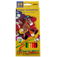 Карандаши  24 цвета шестигранные , Пегашка, Marco