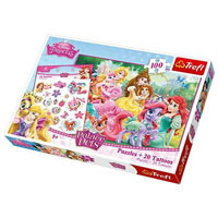 Пазл с переводками Trefl 90502  Disney Princess, 100 дет