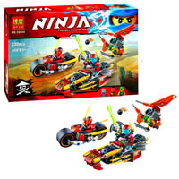 Конструктор BELA 10444, Погоня на мотоциклах, 230 дет (аналог Lego ninjago)