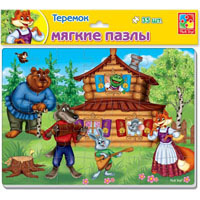 Мягкие пазлы А4 Сказки. Теремок 35 элемента VT1102_15