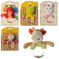 Погремушка плюшевая Baby love E12561, 5 видов