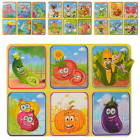 Деревянная игрушка Пазл M00953 4 вида