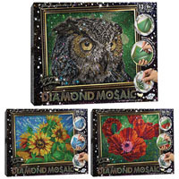 Алмазная живопись DIAMOND MOSAIC Danko toys DM-02-01,02,03  3 вида