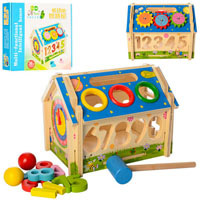 Развивающая игрушка  домик, сортер, стучалка M01454 