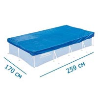Тент BestWay 58105 для прямоугольного каркасного бассейна 259-170 см