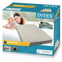Надувной велюровый матрас Intex 64708 (137-191-25 см)