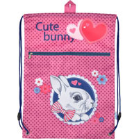 Сумка для обуви c карманом Kite K17-601M-3 "Cute Bunny" (46-33 см)