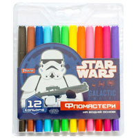 Фломастеры 12 цв. "Star wars"