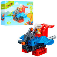Конструктор BANBAO 9717 (12шт) транспорт, фигурка, отвертка, 12дет, в кор_ке, 28_19_7см
