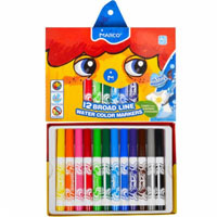 Фломастеры 12 цветов Super Washable Jumbo, Marco