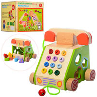 Деревянная игрушка Сортер телефон MD 1109 