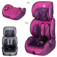 Автокресло ME 1004_1 TOUR (2шт) детское,2в1,группа1_2_3(9_36кг),5точ.рем.без,регул,2цв(серое,фиолет)