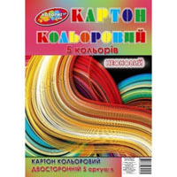 Картон А4 кол., 5арк., неоновий