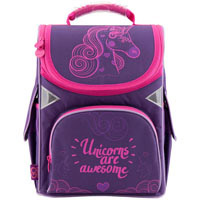 Школьный каркасный рюкзак GoPack GO18-5001S-7 "Unicorns are Awesome" (34-26-13 см)