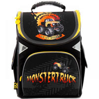 Школьный каркасный рюкзак GoPack GO18-5001S-15 "MonsterTruck" (34-26-13 см)