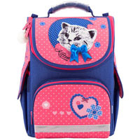 Рюкзак школьный каркасный Kite K18-501S-7 "Pretty kitten" (34-26-13 см)