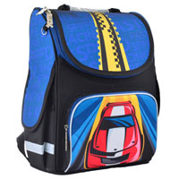 Школьный каркасный рюкзак Smart (1 Вересня) PG-11 "Car" (34-26-14 см)