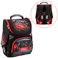 Школьный каркасный рюкзак GoPack GO18-5001S-17 "Red Car" (34-26-13 см)