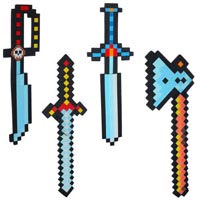 Оружие Metr+ A01 Майнкрафт "Minecraft" (4 вида Меч, Топор 60-16-1,5 см)