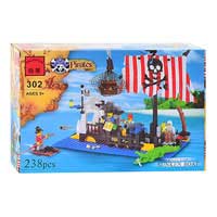 Конструктор BRICK 302/298780 (24шт) Пиратская серия, 238дет, фигурки, в кор-ке, 28-19-5см
