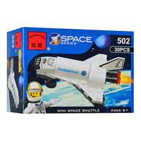Конструктор BRICK 502 (300шт) шатл, космонавт, 30дет, в кор-ке, 9,5-7-4,5см