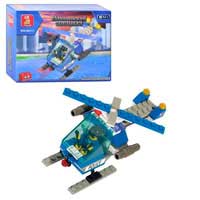 Конструктор SLUBAN 619925/M 38 B 0117 (160шт)Полицейский спецназ,вертолёт,69 дет,в кор-ке,14-11-4см