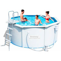 Круглый стальной каркасный бассейн BestWay 56563 (300*120 см) с картриджным фильтр-насосом