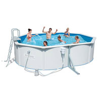 Bestway Бассейн каркасный 56294 (1шт) овальный 488-366-122см с фильтр-насосом 220V (2 006 л/ч) + встроен