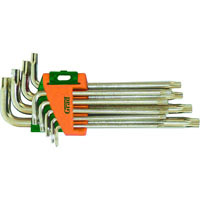Ключи Torx Grad 9шт T10-T50мм CrV (короткие, средние с отвер)