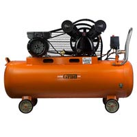 Компрессор ременной V 2.5кВт 378л/мин 8бар 100л (2 крана) Grad (7044185)