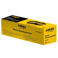 Изолента ПВХ (черная) (0,13мм19мм10м (8411601), 0,13мм19мм20м (8411611)) Premium Sigma