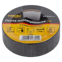 Изолента ПВХ (черная) (0,13мм19мм10м (8413601), 0,13мм19мм20м (8413611)) Sigma