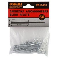 Заклепки алюминиевые Premium (3,2*6,40мм 50шт (2611431), 3,2*7,40мм 50шт (2611441), 3,2*10,16мм 50шт (2611451), 3,2*12,70мм 50шт (2611461), 3,2*14,48мм 50шт (2611471), 4,0*6,4мм 50шт (2611511), 4,0*8,0мм 50шт (2611521), 4,0*12,70мм 50шт (2611541), 4,0*16м