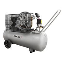 Компрессор двухцилиндровый ременной Sigma 2.5кВт 396л/мин 10бар 100л (2 крана)